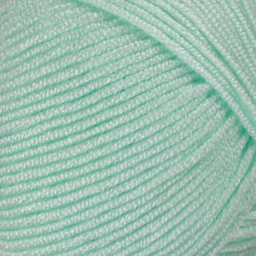 Image of Makromecity Softee Baby Yarn,%100 Premium Anti-Pilling Acrylic, 3.5 Oz, 273 yd (100gr /250 mt), Soft Yarn for Crocheting and Knitting (Mint, 3 Skeins)