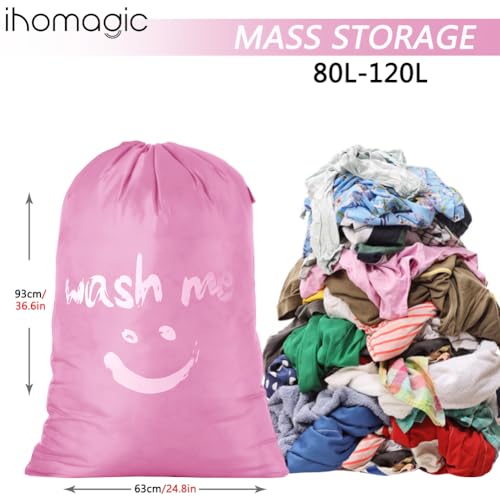IHOMAGIC 120L Extra Large Laundry Bags for Travelling 420D Nylon Travel Laundry Bag - Image 2