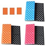 3 Stück Kinder Sitzkissen Wasserdicht, Sitzkissen Wasserdicht Outdoor, Faltbares Sitzkissen Outdoor, Inklusive Aufbewahrungstasche, für Outdoor Garten Camping Picknick Wander(Rot, Orange, Blau)