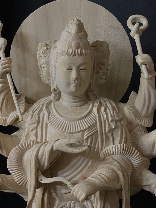 高57cm 仏教工芸品　楠材　時代彫刻　仏師で仕上げ品　不動明王三尊 一式 高57cm 仏教工芸品 楠材 時代彫刻 仏師で仕上げ品 不動明王三