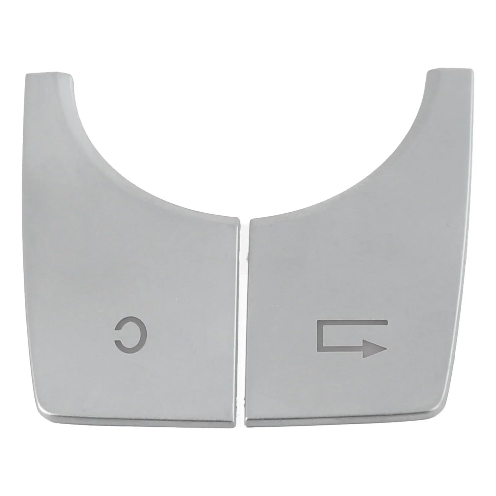 Car Button Sticker Compatible with Benz for B Class for W246 2012 2013 2014 2015 2016 2017 2018 2019 2PCS Car Multimedia Button Trim Silver Decals