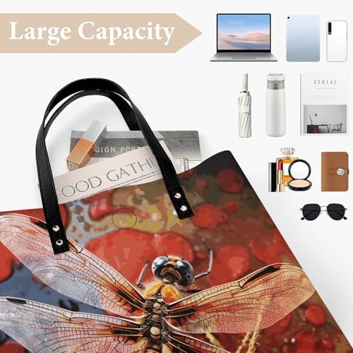 Watermelon Pattern Work Tote Bag for Women Leather Shoulder Bag with Magnetic Buckle Purse And Handbags4