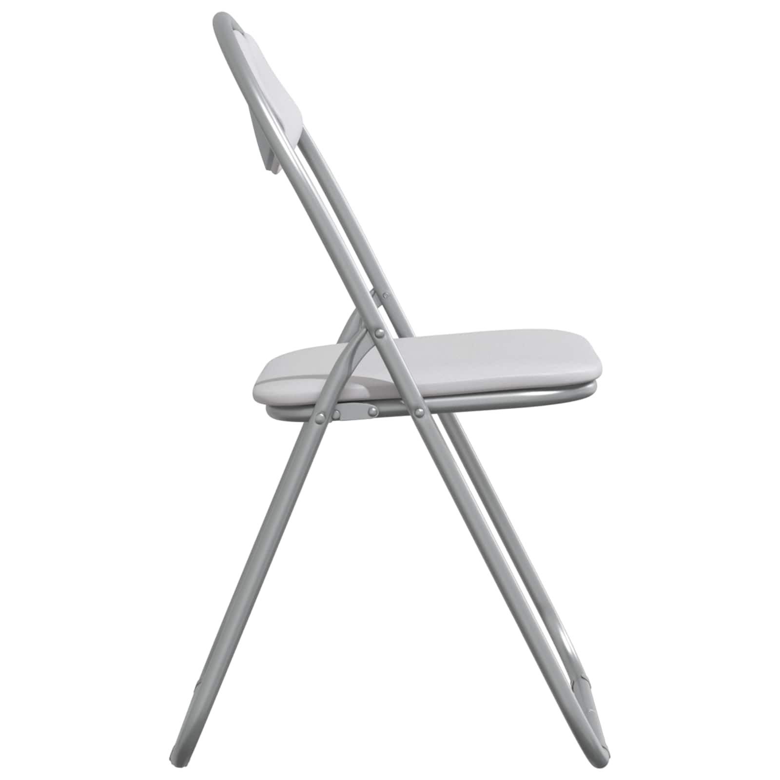 Chaise pliante 8 unités PVC gris 48 x 43,5 x 81 cm