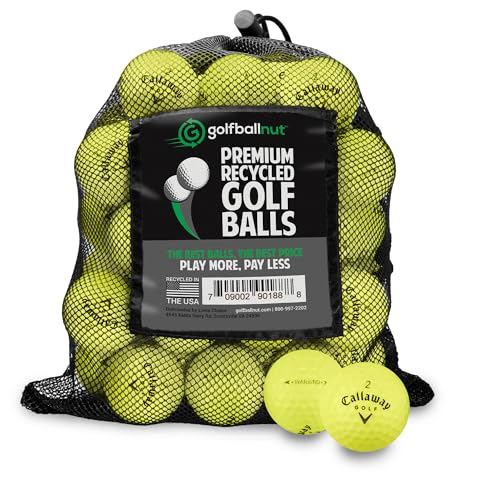 Recycled Golf Balls for Callaway Mix - Used Golf Balls Bulk 5A Mint Condition – Includes Mesh Bag – (24-48) - Pack