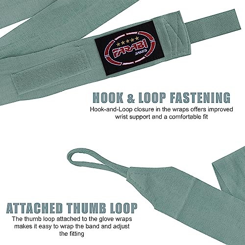 Farabi Sports Adult Boxing Hand wraps 4 Meters Long Boxing Wraps with Pair for MMA Muay Thai, Training - Image 2