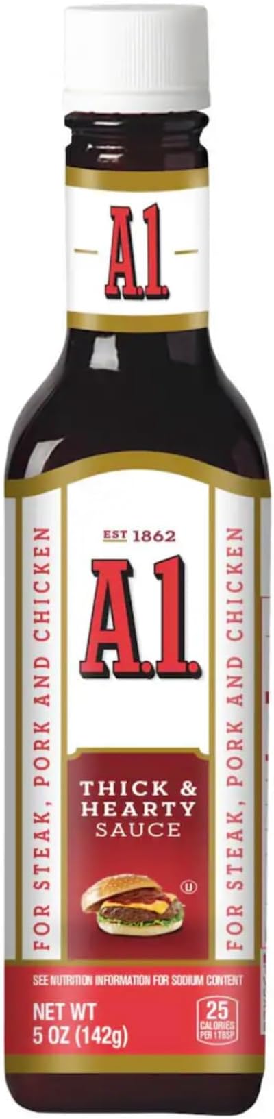 A.1. THICK & HEARTY STEAK SAUCE, 5OZ BTL, FOR STEAK, PORK AND CHICKEN
