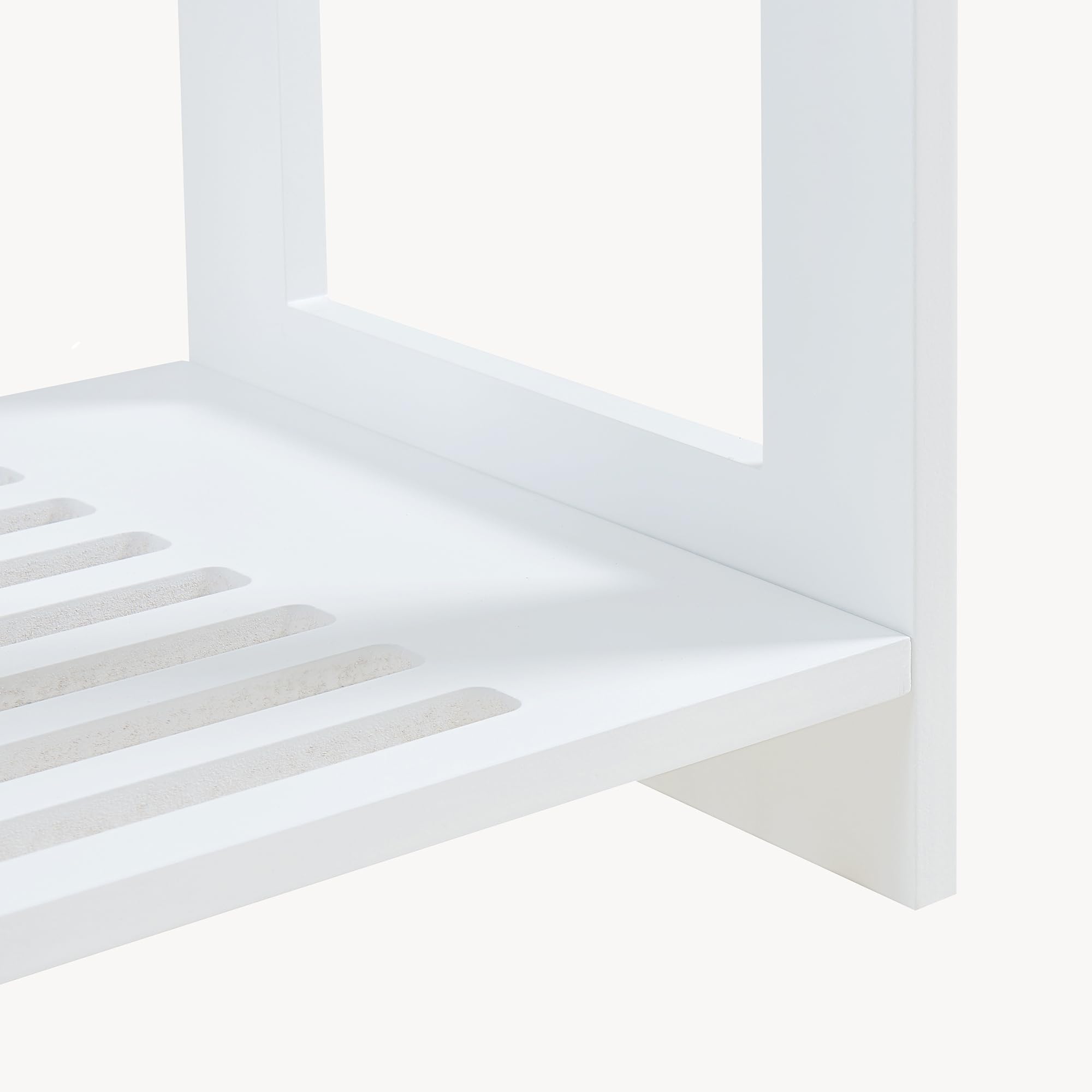 [en.casa] Stand Appendiabiti a Forma di Casetta Organizzatore Guardaroba per Cameretta con Barra e Piano di Appoggio Porta Abiti a Misura di Bimbi 78x75x35 cm Bianco