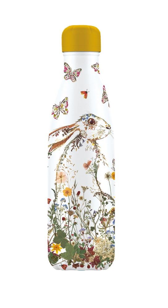 Museums & Galleries Insulated Drinks Bottle - Wildflower Hare and Butterflies - 500ml Stainless Steel Bottle