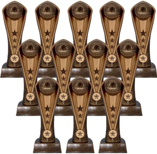 Express Medals 12 Pack of 9 Inch Tall Cobra Baseball Softball Trophy Awards Boys Girls Mens Women Youth Team Trophies Award Tournament Champion Winner Event Prize Gift CA222