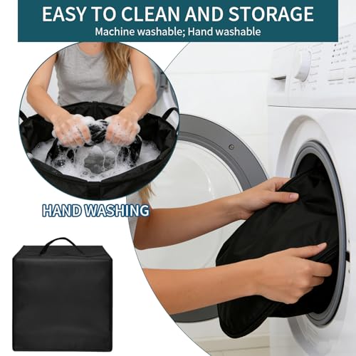 Image of Air Fryer Dust Cover for Gourmia GAF838 8 Qt Air Fryer Oven 14.5 inchD x 11.2 inchW x 13.4 inchH, Reusable 600D Nylon w / 12m Aluminum Foil, Heavy Duty, Heat Resistant, Waterproof, Dustproof