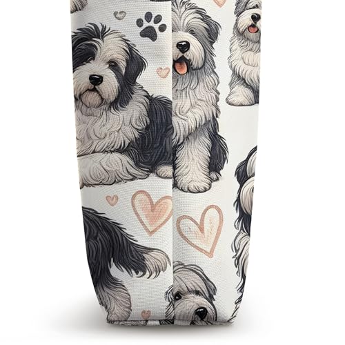 Bolsa Tote con Diseño de Perros Sheepdog miniatura 3