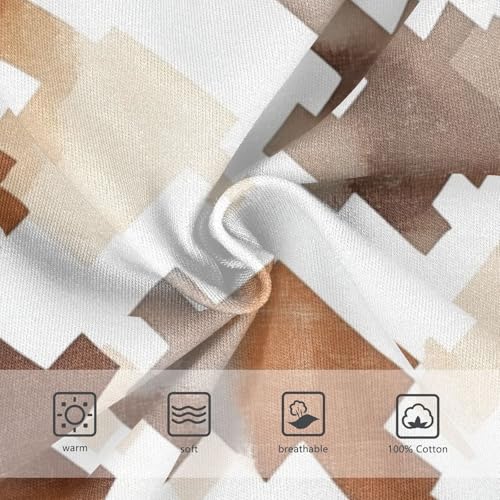 KLL Brown Houndstooth Toddler Boy Soft Briefs Breathable Undies3