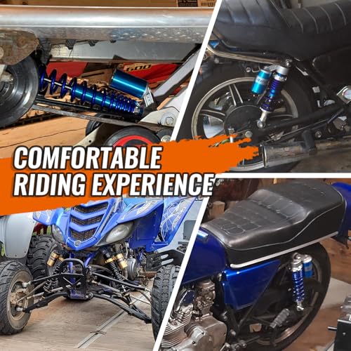 Image of GZYF 12.6 inch 320mm Motorcycle Rear Air Shock Absorbers Universal for HONDA for Suzuki for Kawasaki for Yamaha ATV Go Kart Quad Dirt Sport Bikes Blue & Silver