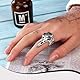 RDNKVB Wikinger Ringe nordischer Wikinger Rabe Runen Kompass Amulett Ring für Männer Frauen Jungen