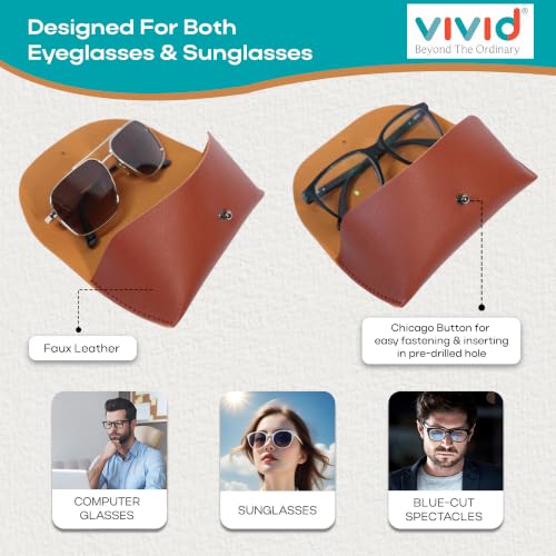 Image of Unisex Specs Chicago Button Eyewear Dabbi Faux Leather Soft Case Cover