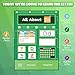 Alphabet Learning Pocket Chart for Classroom & Homeschool, All About Letters Pocket Wall Chart, Handwriting Practice Letter Tracing with Write & Wipe Surface for Toddlers Preschool Kindergarten
