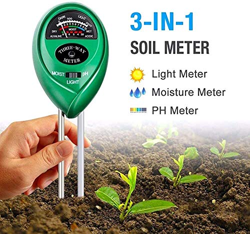 Pkfinrd Soil Moisture Measuring Sensor 3 in 1 Humidity Hygrometer Hydroponic Gardening Plant Flower Soil PH Tester Analysis Tools