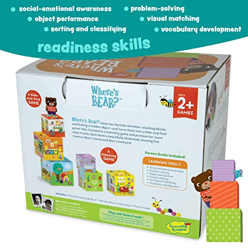 Peaceable Kingdom Wheres Bear? - The Hide-and-Find Stacking Block Game for 2-Year-Olds