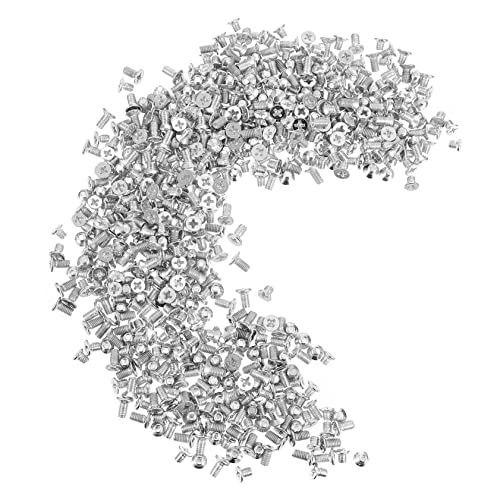 Housoutil Electrical Panel Screws 600 Pcs Outlet Cover Screws Thread Round Head Milled Slot Repair Tool Kit Accessories