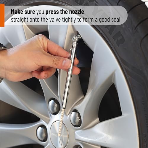 Image of UNCO- Pencil Tire Pressure Gauge, 2 Pack, 10-75 PSI, Black - Air Gauge for Car Tires