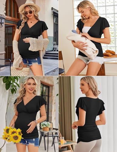 30% Off Ekouaer Maternity & Nursing Tops 3 Pack - Image 3