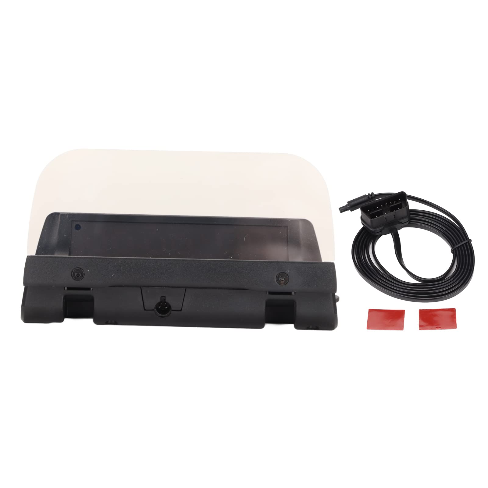 Función de alarma HUD para coche, pantalla Digital plegable para vehículo con luz ambiental para velocidad OBD