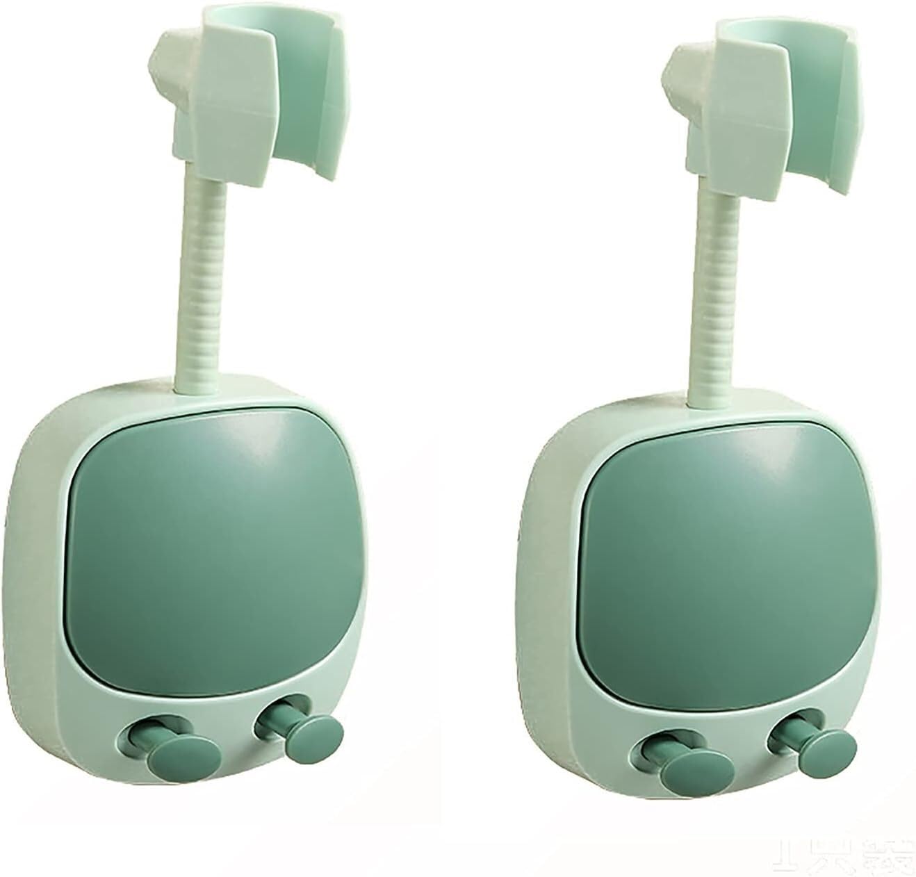 KUAYEOCF Shower head bracket Bathroom Removable Handheld Wand Holder Wall Mounted Suction Bracket Showerhead Universal Adjustable(Green)