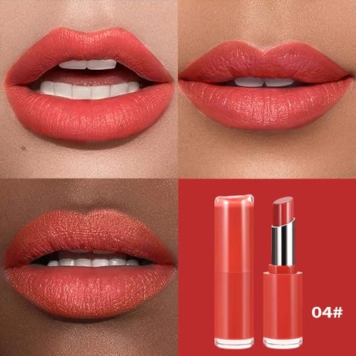 Image of Matte Creamy Lipstick for Women, Long Lasting Waterproof Velvet Lipstick, Lip Stick Crayon Buildable Blendable Creamy Color, Moisturizing Longwear Lip Makeup 04#