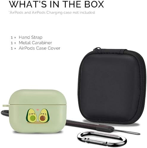 Miniatura 2 de Linda funda de aguacate para Airpods Pro con llavero, diseño de animales de MAYCARI funda protectora de TPU suave para Airpods Pro, fundas