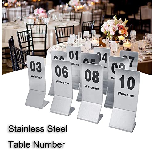 Numéros de table restaurant 1-50 pour guider facilement vos invités
