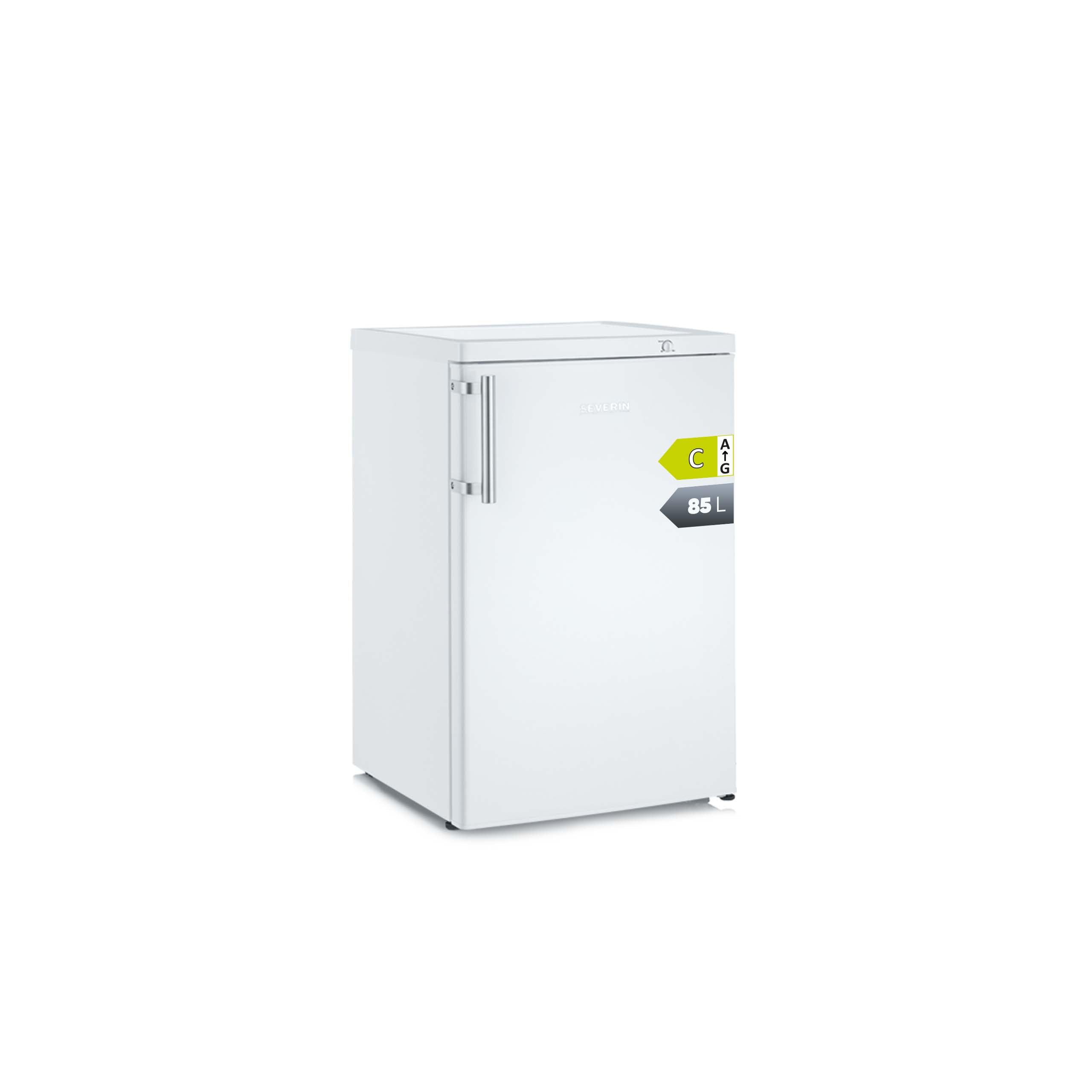 SEVERIN Tischgefrierschrank mit 4 * Gefrierfach, Gefrierbox mit drei Gefrierschubladen, kleine Tiefkühltruhe ideal als Zweitgerät, 85 L Nutzinhalt, nur 38 dB, weiß, GS 8865 (EEK C)