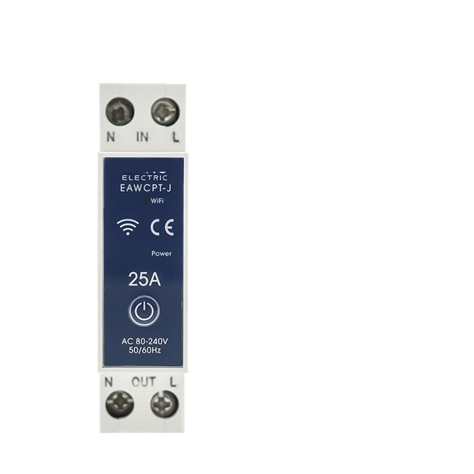 Disyuntor inteligente 1P + N para evitar sobreconsumo con medidor KWH y relé remoto