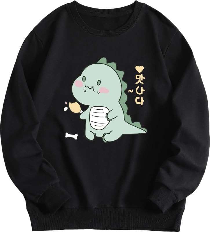 Image of Cute Dinosaur Sweatshirt Hoodie Women Girl Casual Stylish Black Lavender Pink White 399 499 Under