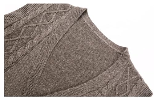 Dcvmvmn Men's Cashmere Vest Winter Large Size Sleeveless Sweater Cardigan Business Casual Knit Button Down Vest3