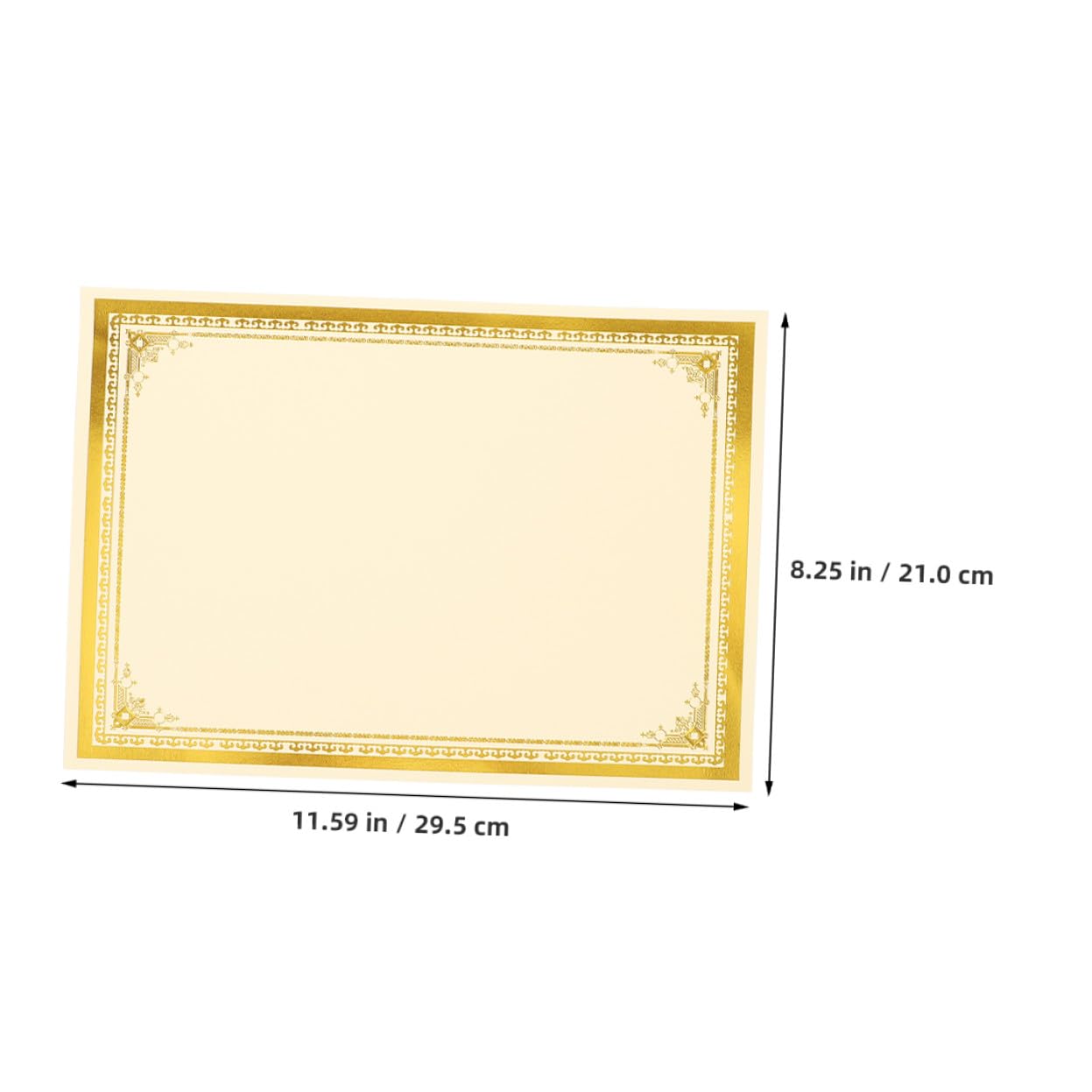 Edles Urkundenpapier mit Glatter Schreiboberfläche Blanko Zertifikatspapier in Gold 35 Blatt zum Drucken und Auszeichnen für Abschlussfest und Einschulung Deko