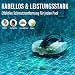 STARRYBOT Poolroboter Akku, kabelloser Poolsauger mit Selbstparkfunktion, 150 Min. Laufzeit & 120 Min. Ladezeit, automatischer Poolreiniger für Aufstellpools bis 84 m², Weiß