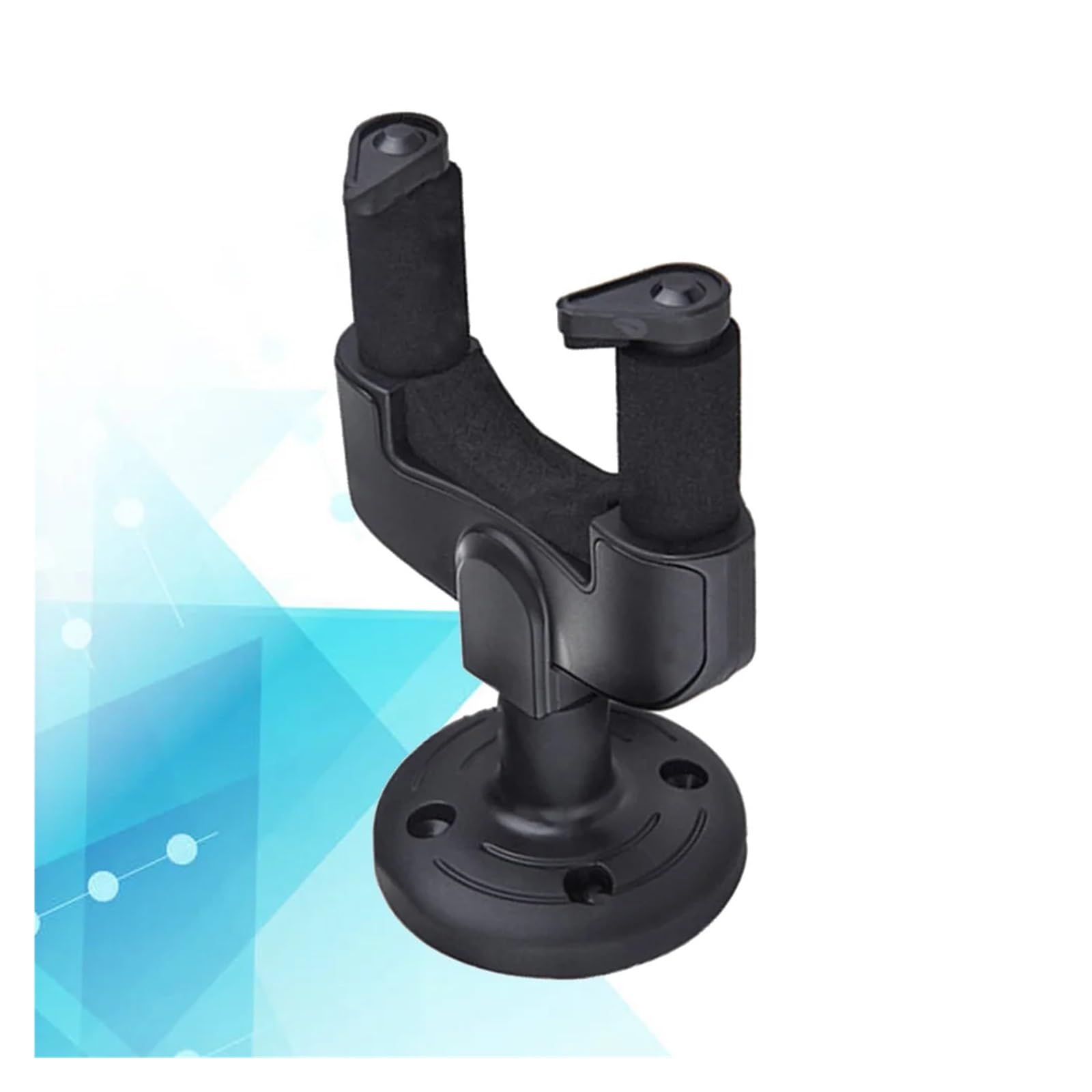 tianwandong Wieszaki ścienne na gitarę Półka ścienna na gitarę Stojak na gitarę Hak z automatyczną blokadą Uchwyt i podstawa (czarny)(6Pcs)