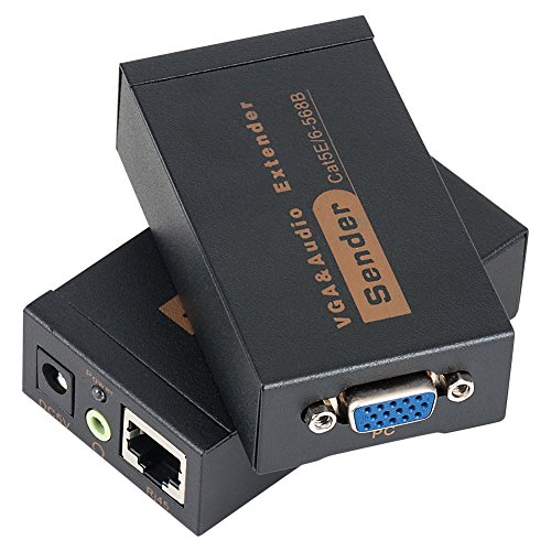 Jaremite VGA Over VGA Extender to Cat5e Cat6 Cable