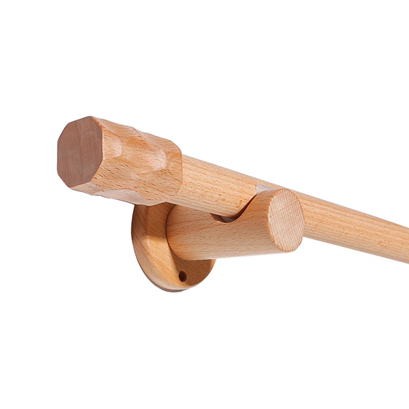 Tringle à rideaux robuste en bois 29 mm supportant les rideaux occultants