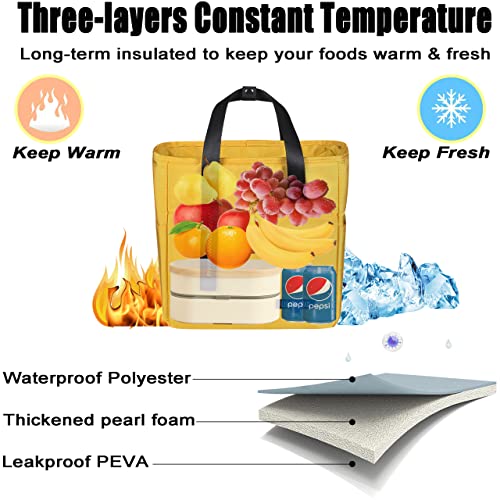 Insulated Lunch Bag For Women Men - Reusable Lunch Box Deluxe Leakproof Lunch Tote Bag Modern Thermal Cooler Bag With Pockets For Work, Picnic,Travel #TOP5
