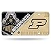 NCAA Rico Industries Metal License Plate Tag, Purdue Boilermakers, 6 x 11.5-inches