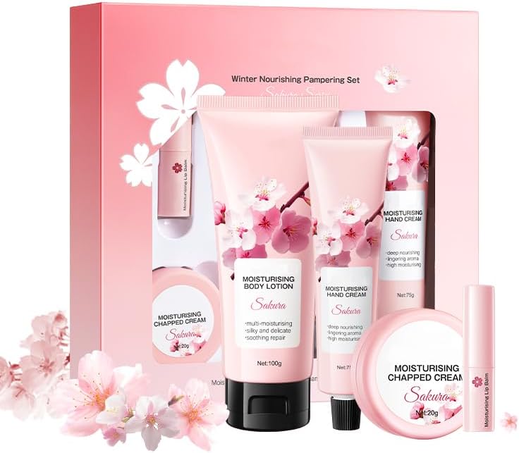 Hand Cream Body Lotion Lip Balm Chapped Cream Set,4 in 1Skincare ...