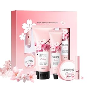 Hand Cream Body Lotion Lip Balm Chapped Cream Set,4 in 1Skincare Product Travel Size Gift,Moisturizing Small Body Lotion,Mini Hand Cream,Hydrating Lip Moisturizer,Valentine’s Women’s Day Skin Care Kit for Women Girl