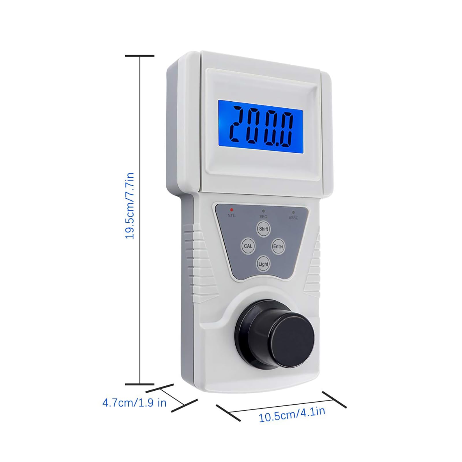 Turbidímetro Portátil, Turbidímetro Digital de Mano de Alta Precisión, Rango de Medición de 0-200 NTU, para la Determinación de la Turbidez en Plantas Industriales de Energía Hidráulica