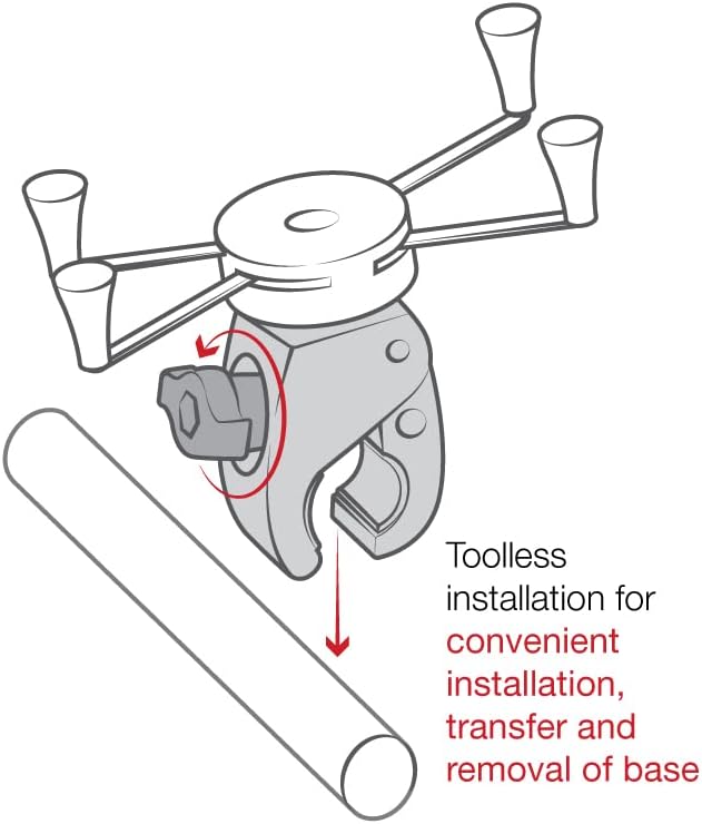 Miniatura 6 de RAM MOUNTS X-Grip - Soporte de teléfono grande con RAM de bajo perfil RAM-HOL-UN10-400-2U para rieles de 0.625" a 1.14" de diámetro