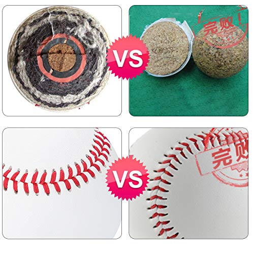 Xjsgs Baseballs Competition Grade Youth Baseballs Official League Recreational Use Baseballs 9 Inch Autograph Baseballs C-Level First Layer Cowhide Baseball (2 Packswhite) #TOP4