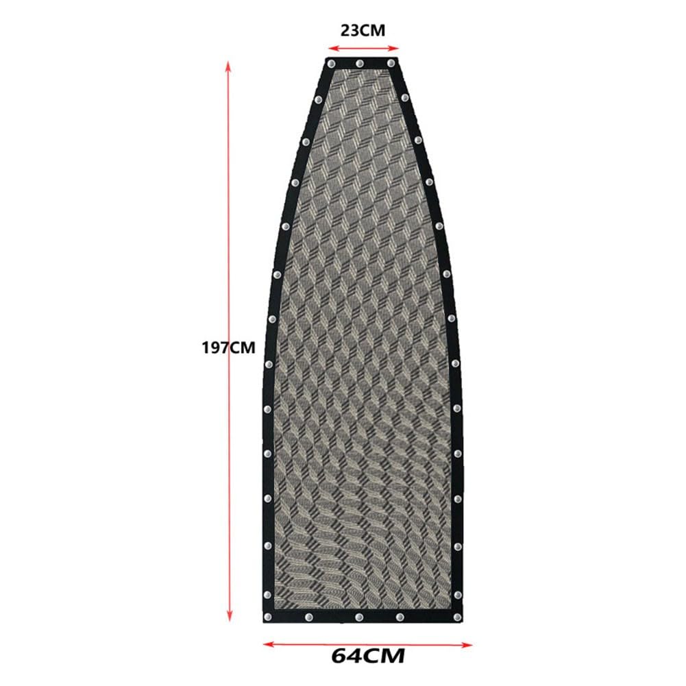Telo di ricambio per sedia a dondolo sospesa da esterno, 64 x 197 x 23 cm, in textilene, per patio, giardino, nero, grigio, blu navy