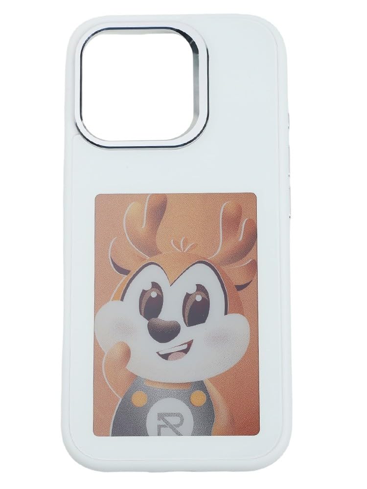 FUBESK Custodia per display wireless per iPhone 17 Pro Max con tecnologia | Guscio fotografico personalizzato fai da te, copertura in vetro TPU ibrido sottile, bianco