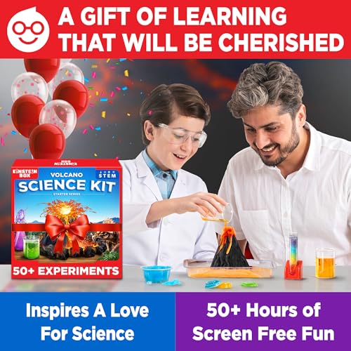Image of Einstein Box Volcano Science Starter Kit for 8 to 15-Year-Olds | Toys for Boys & Girls Age 8,9,10,11,12,13,14,15 Years | Gift for Girls Age 8+ Years | Amazing Science Experiments & Projects |