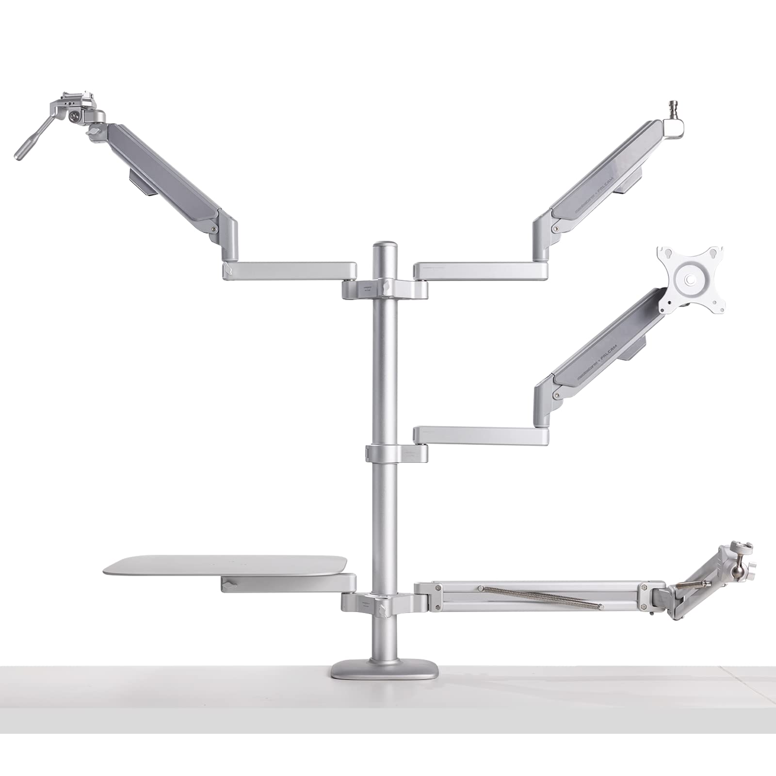 GearTree Desk Studio Setup Kit with Monitor Mounting Arm /Overhead Tray/Light Stand/Digital Camera D